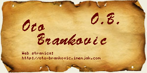 Oto Branković vizit kartica